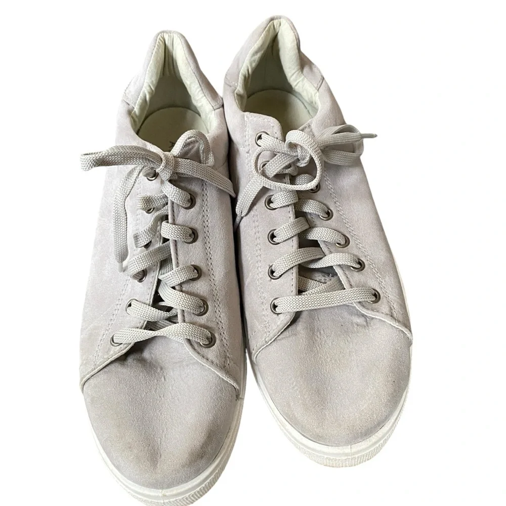 ANDRE Gray Suede Sneakers Lace-Up EU40 Made In Italy